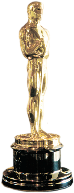 Estatuilla Oscar Png - Trophy (253x637), Png Download