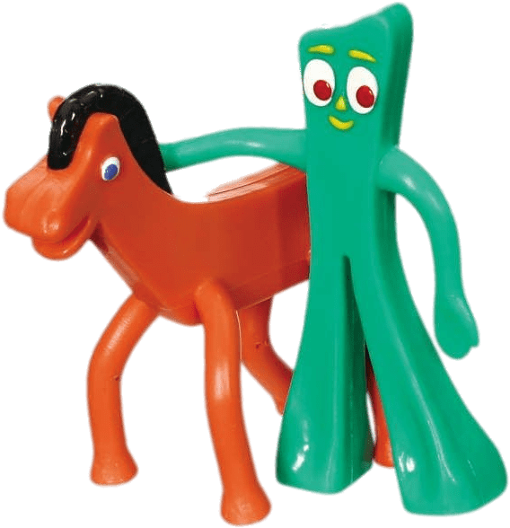 Download - Gumby & Pokey Poseable Figures - 3 Inch (581x600), Png Download
