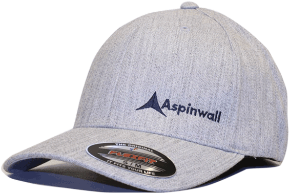 Aspinwall Flex Fit Trademark Hat Heather Grey Navy - Grey Forest (672x800), Png Download