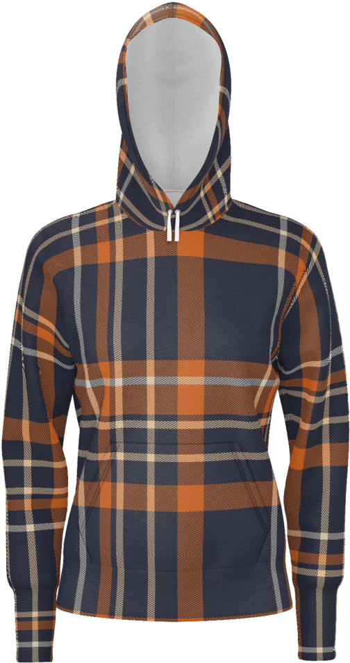 Orange Checkered Pattern Hoodie - Orange And Blue Plaid Pattern Cufflinks (1024x1024), Png Download