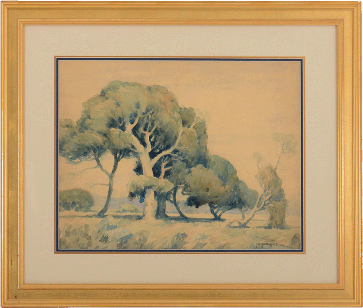 Carl Oscar Borg California Trees - Painting (720x720), Png Download