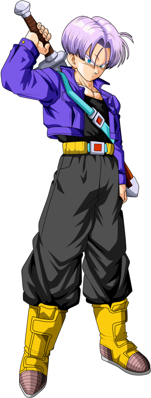 Trunks Del Futuro / Dragon Ball Z By Frost-z - Mirai Trunks Deviantart (595x1341), Png Download