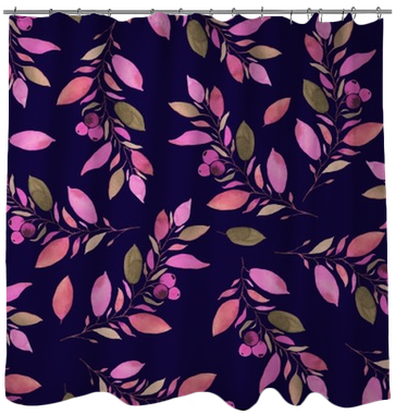 Autumn Leaves Watercolor Seamless Pattern Shower Curtain - Watercolor Painting (400x400), Png Download