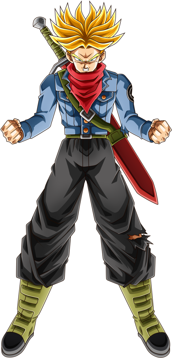 Mirai Trunks - Mirai Trunks Ssj (653x1224), Png Download