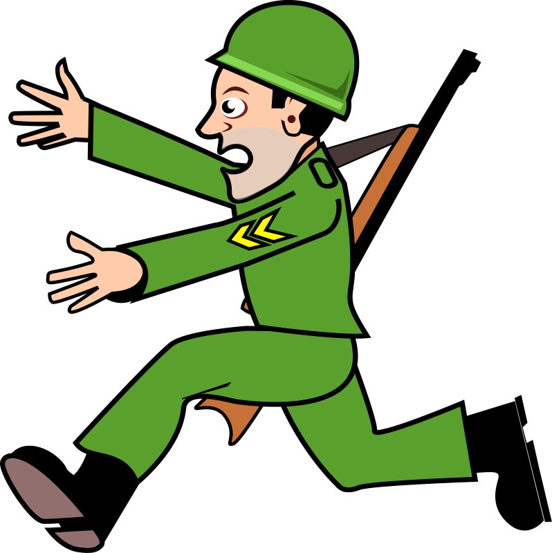 Run Away Cliparts - Retreat Clipart (798x800), Png Download