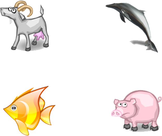 Cartoon Hand Drawn Animal Icons - Goat (1024x600), Png Download