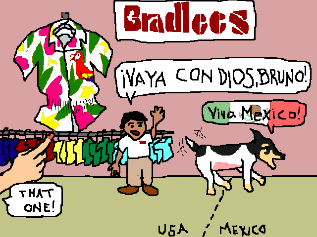 Bruno's First Steps In Mexico - Cartoon (640x480), Png Download