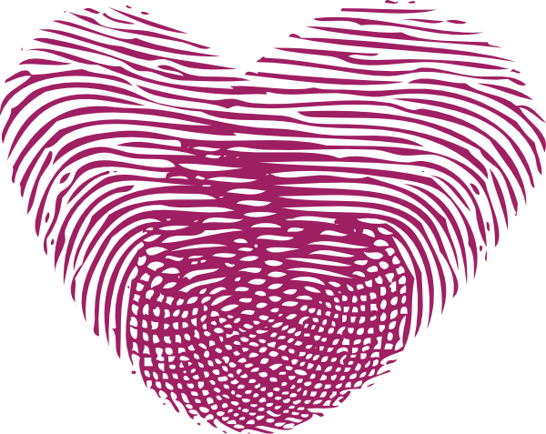 How To Set Use Single Plum Thumbprint Heart Clipart (600x477), Png Download