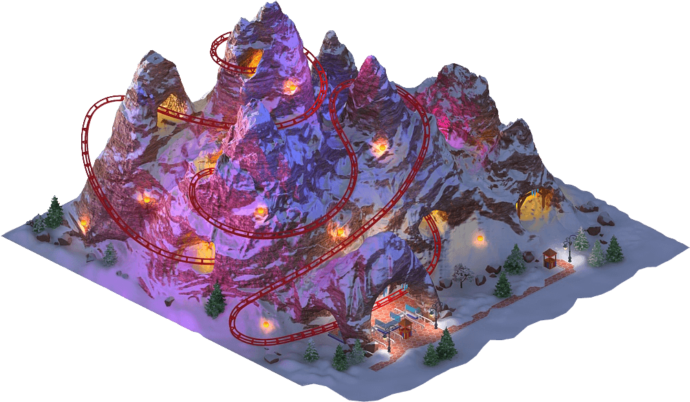 Christmas Roller Coaster L3 - Christmas Tree (1010x592), Png Download