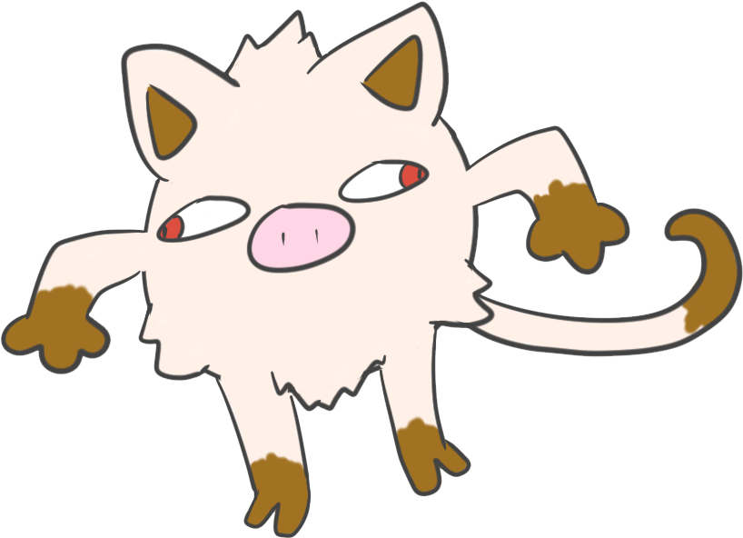 Mankey (843x643), Png Download