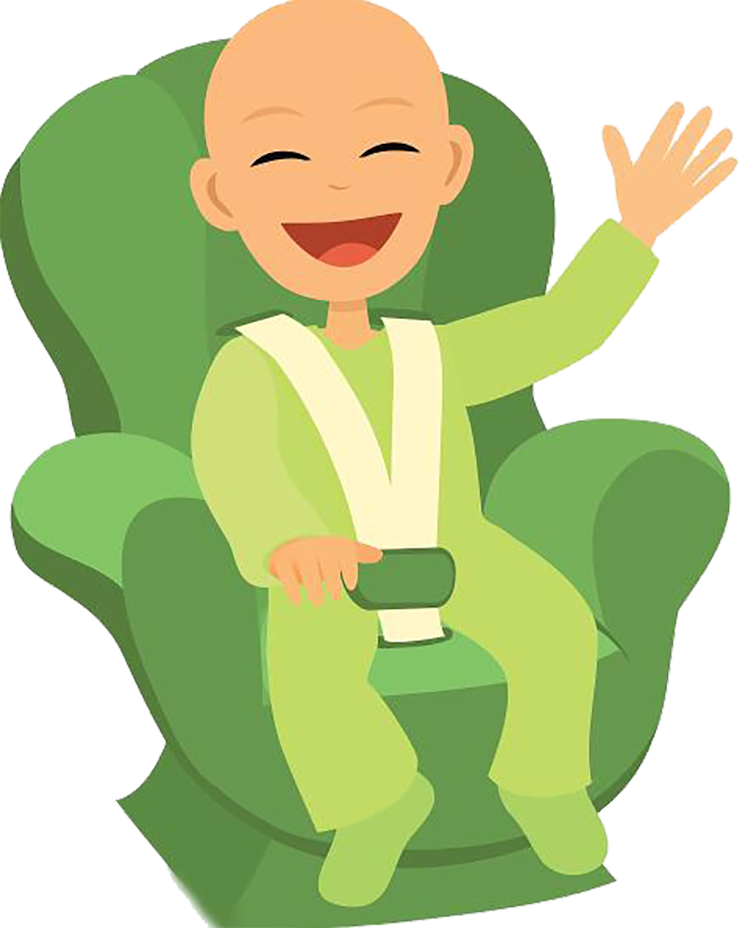 Drawing Illustrations Good Bye - Baby In A Car Seat (739x928), Png Download