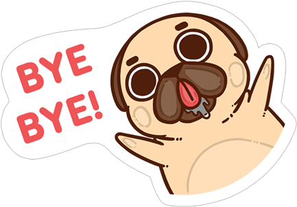 Viber Sticker «lovely Puglie» - Fondo De Pantalla De Pug (490x317), Png Download