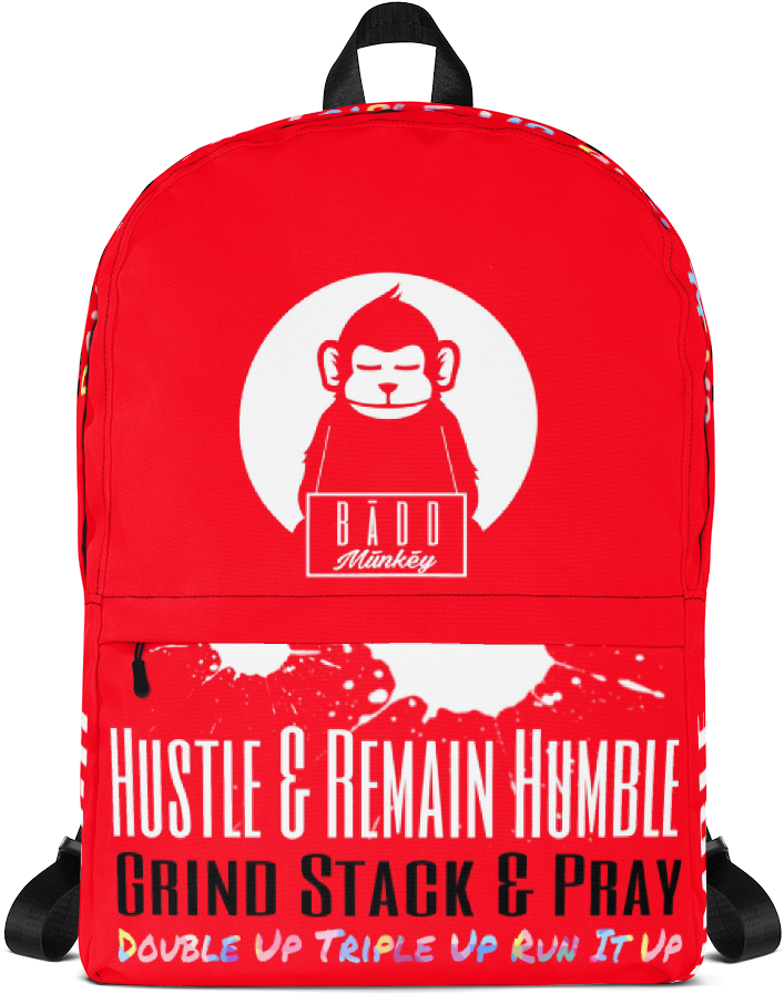 Hustle & Remain Humble Backpack - Backpack (1000x1000), Png Download