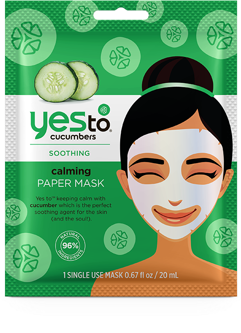 Product Photo - Yes To Cucumbers Paper Mask (480x696), Png Download