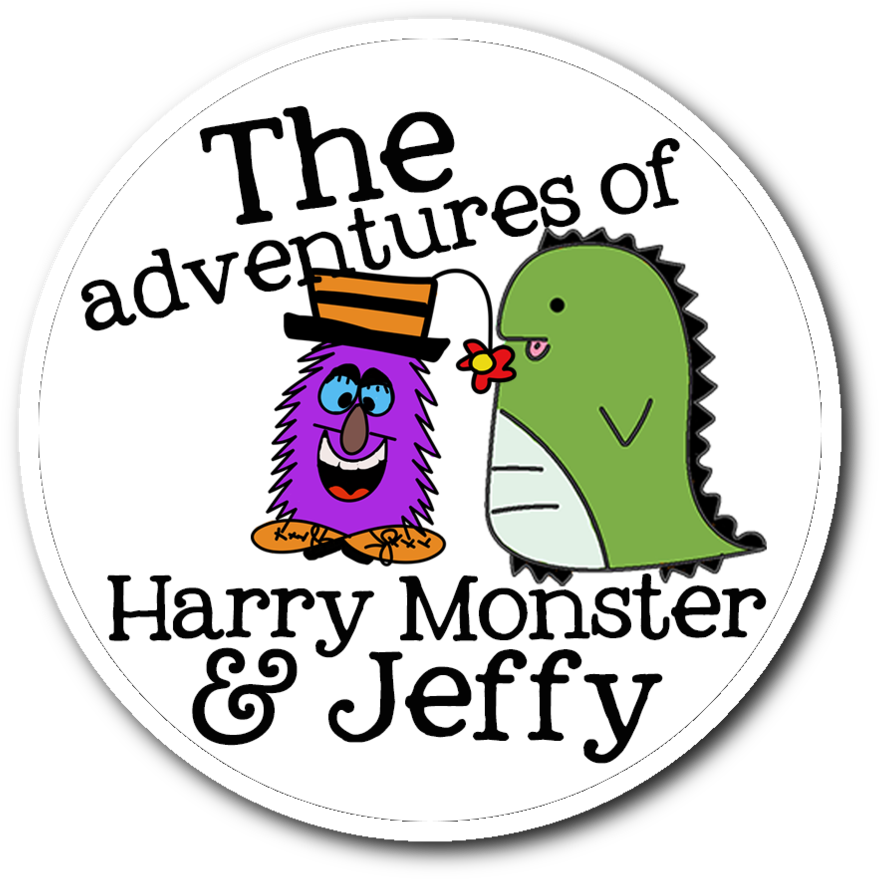 Harry Monster & Jeffy Logo Sticker - Sticker (1060x1060), Png Download