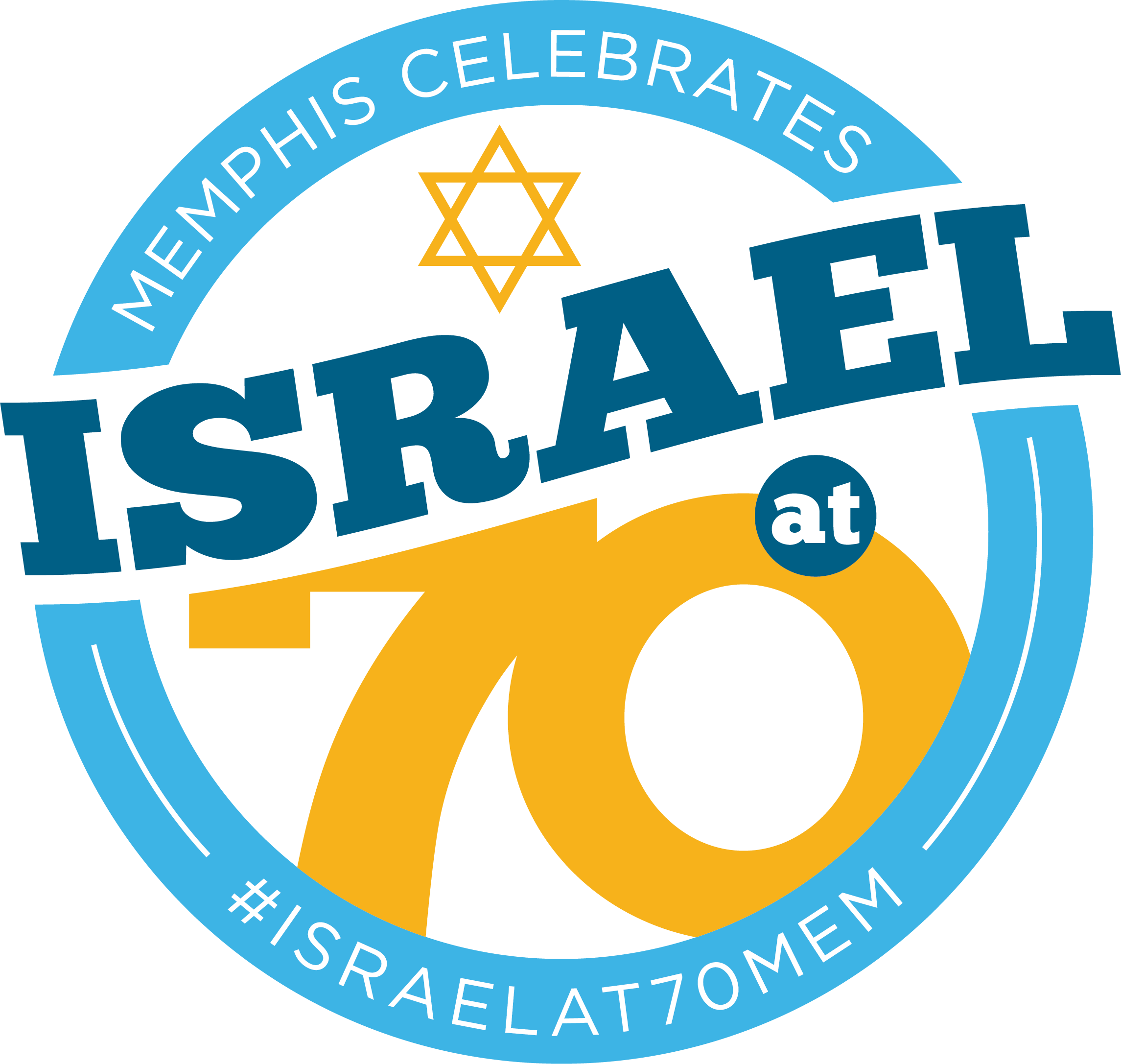 Memphis Celebrates Israel@70 - Israel Independence Day 70 (2290x2173), Png Download
