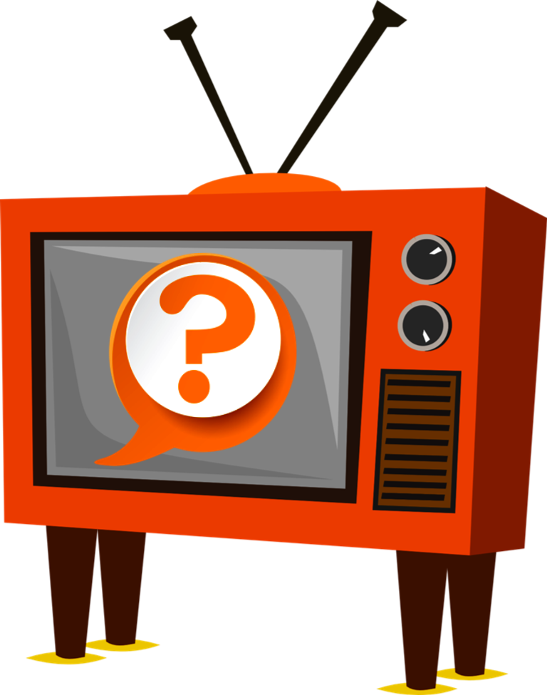 Orange Classic Set Png Glq Qm Question Mark Angled - Old Tv (768x975), Png Download