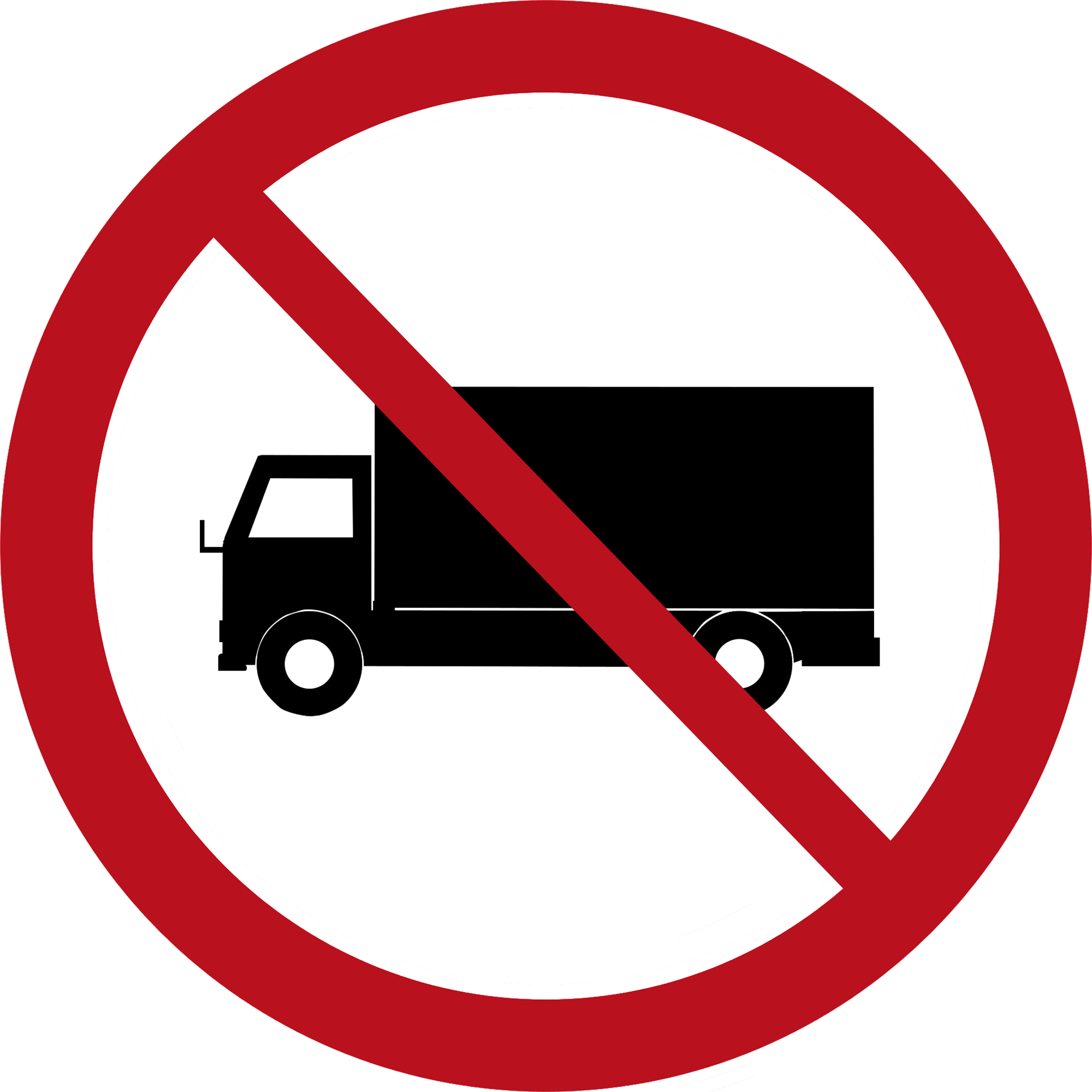 No Trucks Tha B-9 - Stop Sign Clipart (2000x2000), Png Download