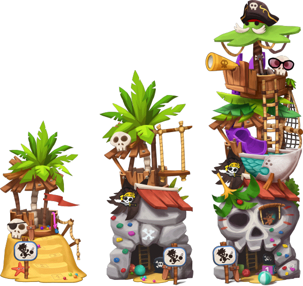 Pirate Business Pirate Playground Level 1to3 - Happy Street Pirate Playground (597x563), Png Download