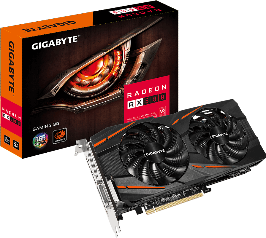 Radeon™ Rx 580 Gaming 8g - Gigabyte Rx 570 4gb Ddr5 Gaming (1000x1000), Png Download