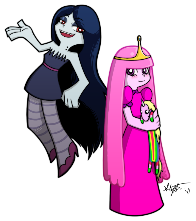 Marceline The Vampire Queen Princess Bubblegum Pink - Panty And Stocking Marceline Bubblegum (699x864), Png Download