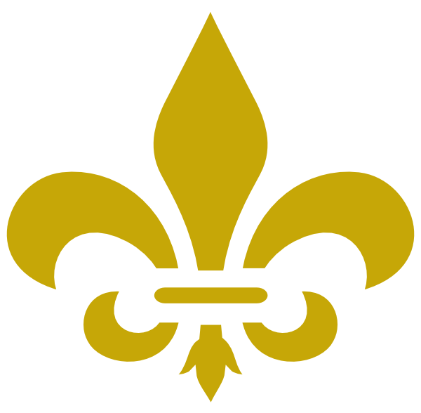 Small - Fleur De Lis Gold (600x588), Png Download