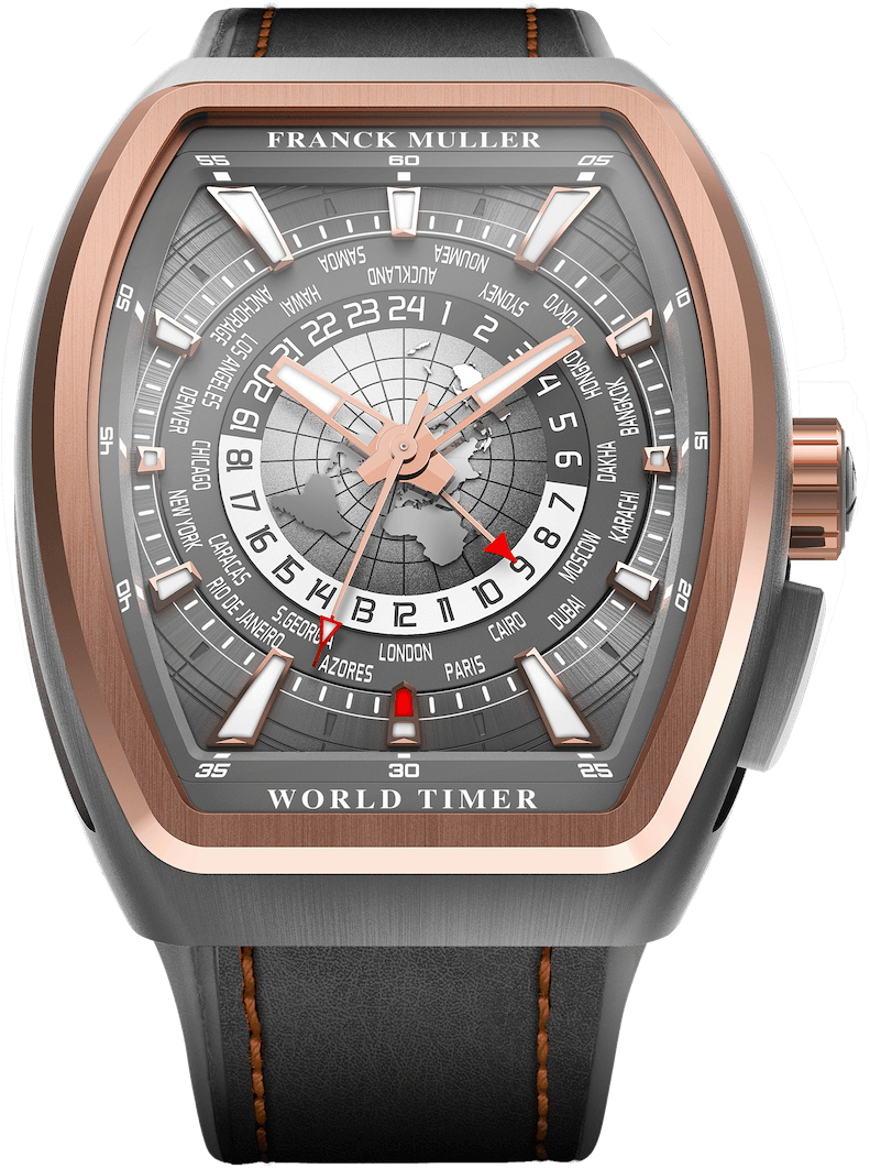 V45 Tt 5n - Franck Muller Vanguard World Timer Gmt (1000x1414), Png Download