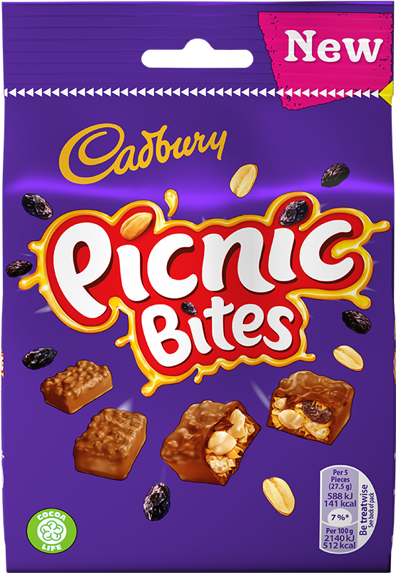 Cadbury Picnic Bites Bag 110g - Cadbury Picnic Bites 110g (600x1022), Png Download