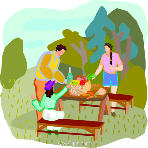 Family Picnic Royalty Free Vector Clip Art Illustration - Comma Rule 10 (478x480), Png Download