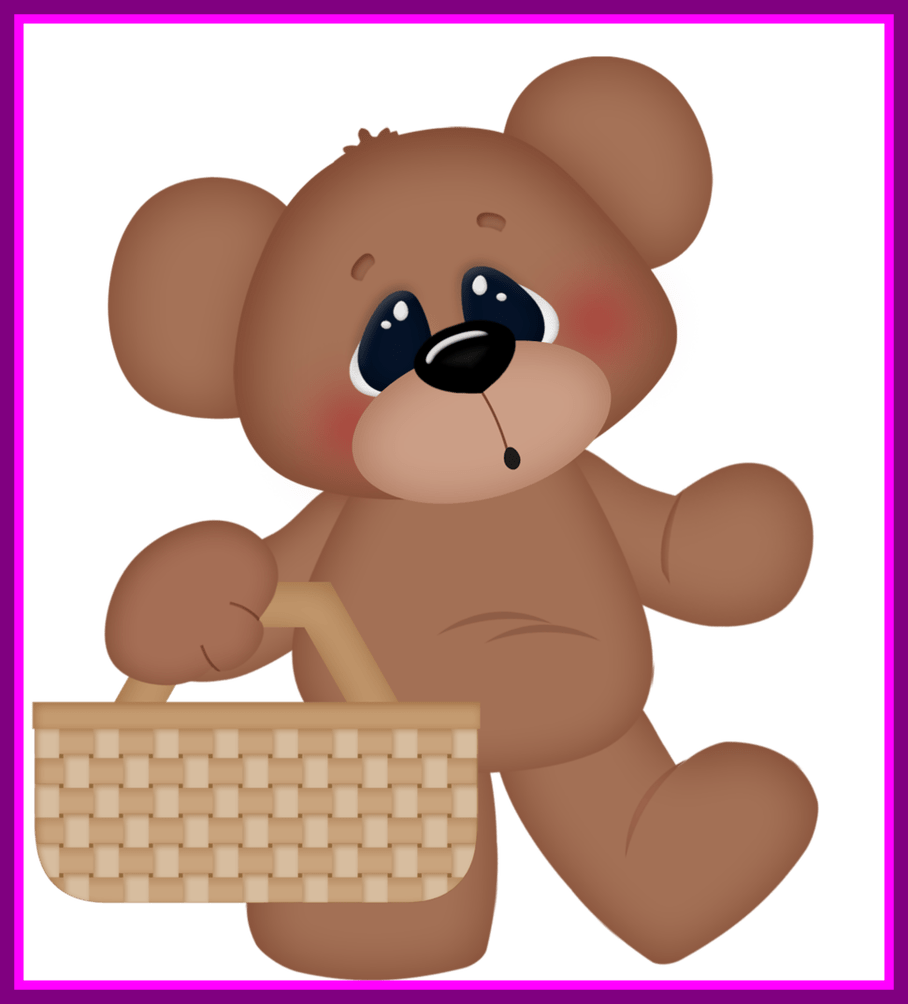 Shocking Teddy Png And - Dibujos De Oso Tiernos (908x1004), Png Download