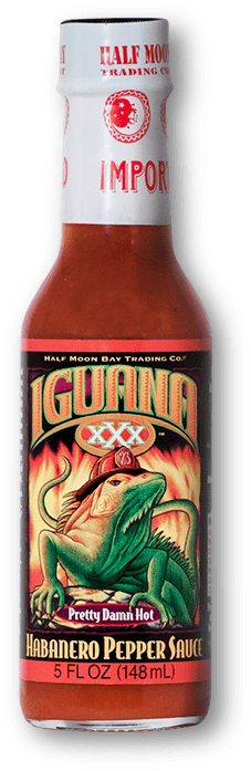 Iguana Xxx Pretty Damn Hot Habañero Pepper Sauce - Iguana Xxx Habañero Pepper Sauce (227x697), Png Download