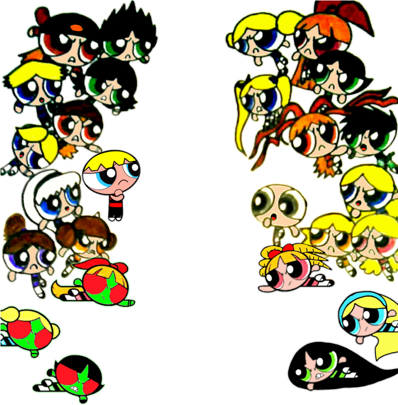 Powerpuff Characters Shocked - Characters Powerpuff (800x1092), Png Download