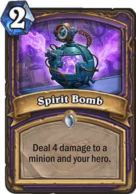 Spirit Bomb Card - Spirit Bomb Hearthstone (300x429), Png Download