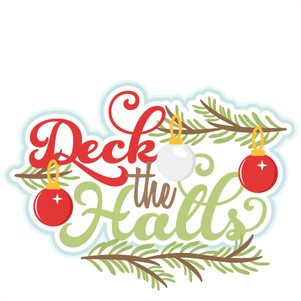 Deck The Halls Title Scrapbook Clip Art Christmas Cut - Miss Kate Cuttables Christmas Ball (432x432), Png Download