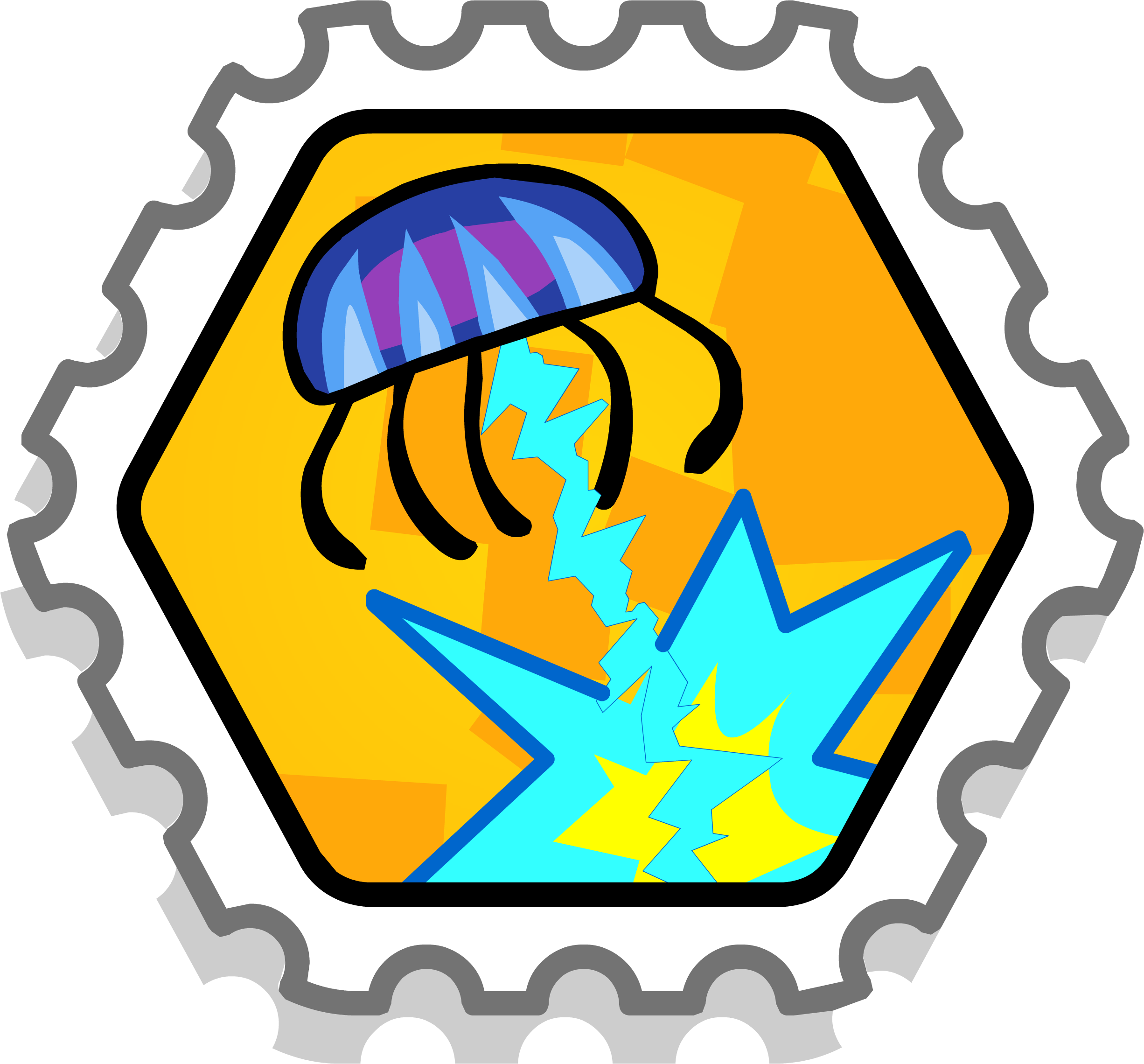 Shock King Stamp - Trick Master Stamp (2452x2280), Png Download