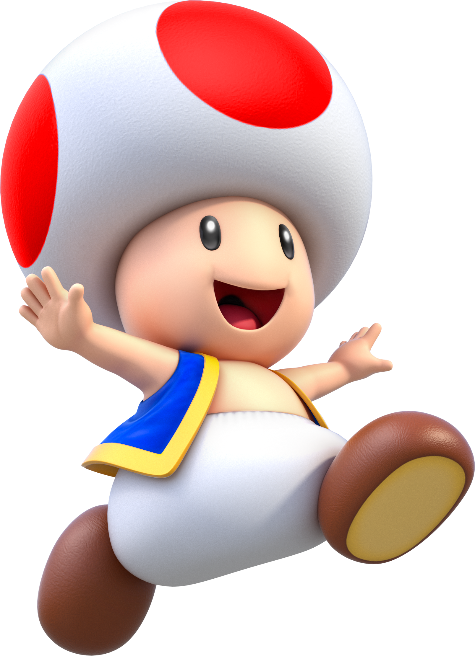 Toad Transparent Supe - Super Mario Run Toad (1607x2222), Png Download