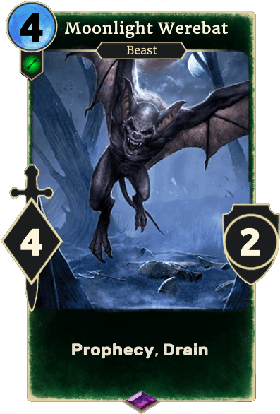 Elder Scrolls Legends Werebat (409x663), Png Download