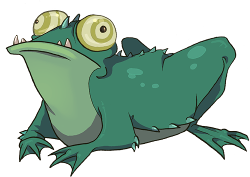 Giant Toad Satisfied After Snack - Cartoon (558x371), Png Download