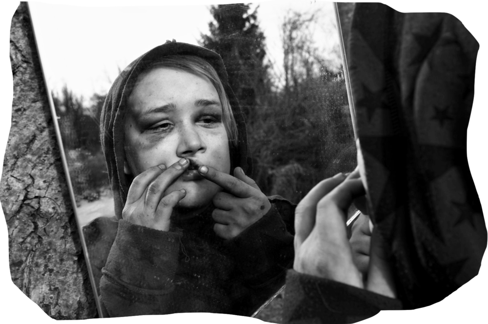 Young And Homeless - Monochrome (1000x664), Png Download