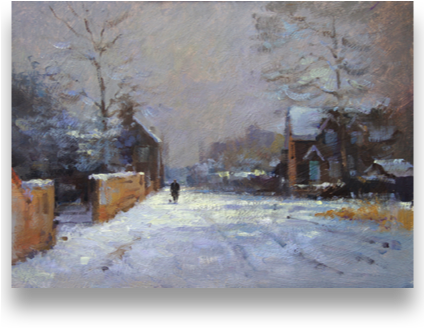 A Quiet Morning Oil On Board 10 X 14 Inches Sold - Inch (423x347), Png Download