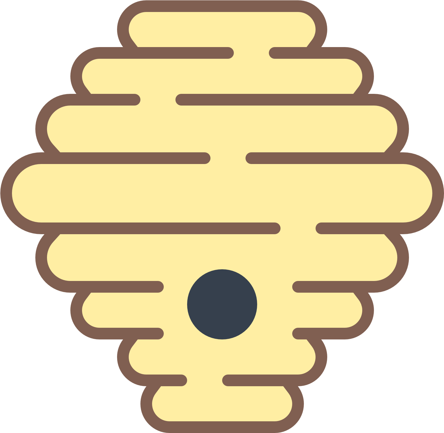 Bee Hive Clipart Hornets Nest - Hive Icons Social Media (1600x1600), Png Download