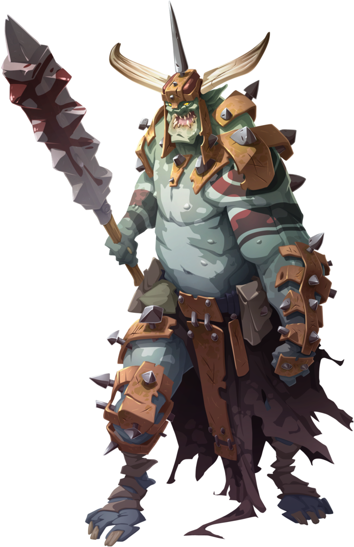 Guillotine Games - Orc Boss Massive Darkness (1000x1300), Png Download