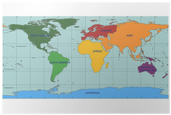Detailed World Map With Names Of Continent And Countries, - Borneo Rainforest On World Map (400x400), Png Download