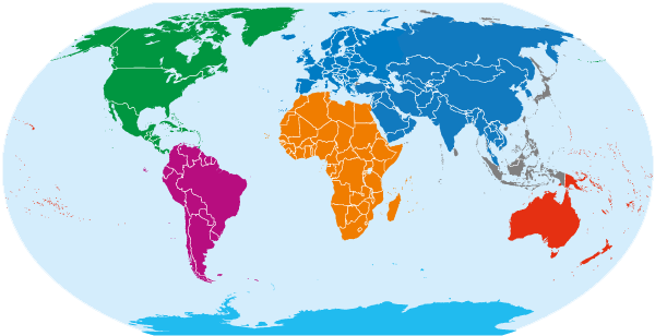 The Six Continent Combined Eurasia Model Is Mostly - Map Of Where Hinduism Is Practiced (600x308), Png Download