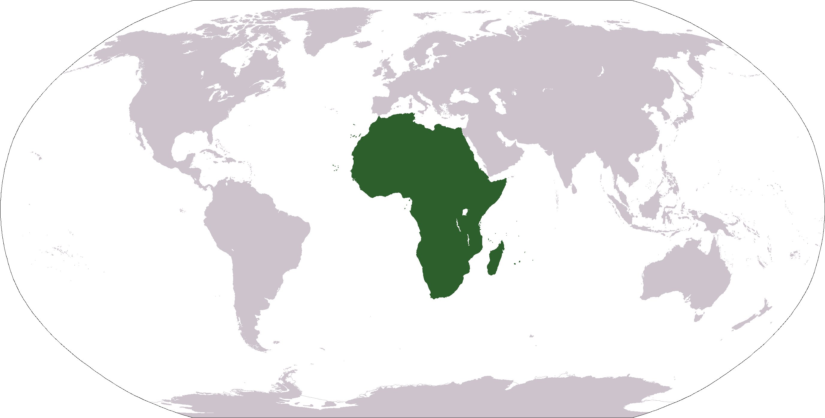 Africa Is Slowly Splitting Into Two Separate Continents - World Map Blank With Borders (2759x1404), Png Download