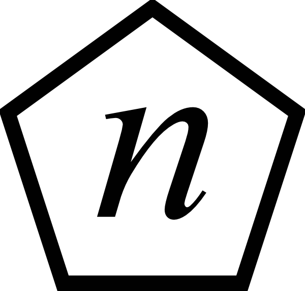 How To Set Use Letter N In A Pentagon Svg Vector (600x572), Png Download