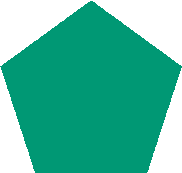 Pentagon Clipart Green - Green Pentagon Transparent Background (640x640), Png Download