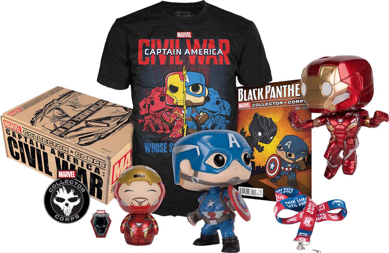 Marvel - Funko Marvel Collector Corps Captain America Civil (1300x846), Png Download