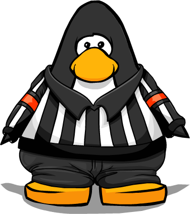 Hockeyrefereepc - Ice Hockey Referee Cartoon (376x424), Png Download