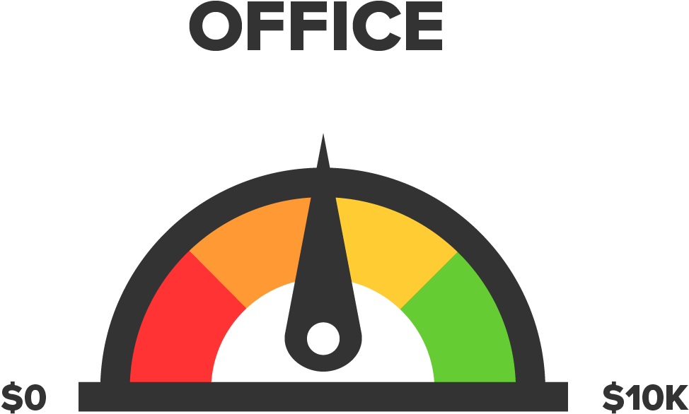Office With Goal - Graphing Clipart Transparent Png (1191x1042), Png Download